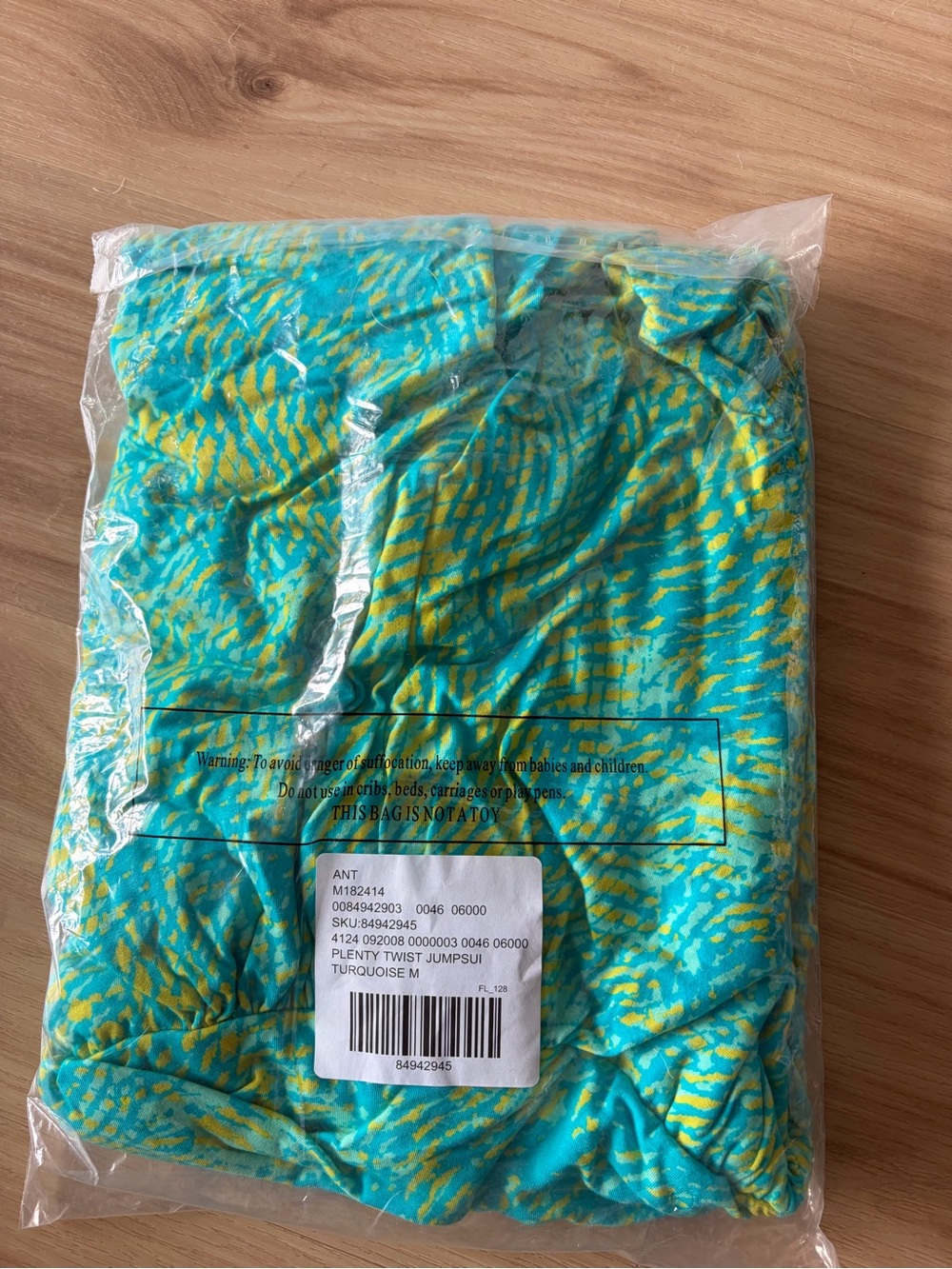 NWT Anthropologie / Plenty Cutout Wide-Leg Jumpsuit in Turquoise - Picture 7 of 7